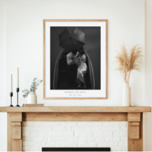 Affiche Mariage de photo personnalisé de jeunes mariés cou