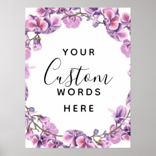 Affiche mariage de pois doux violet créer votre propre per