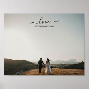 Affiche Mariage de script mariage de la mémoire photo Love