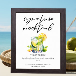 Affiche Mariage de signature de Virgin Mojito Mocktail