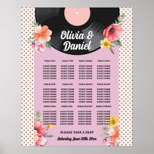 Affiche Mariage de table 12 Musique de disque 1950