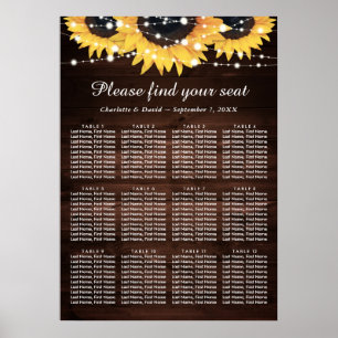 Affiche Mariage de tournesol rustique en bois Graphique 12