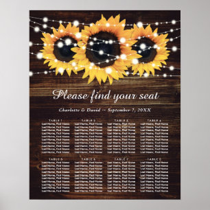 Affiche Mariage de tournesol rustique en bois Graphique 8