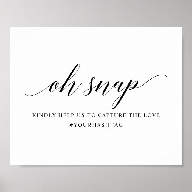 Affiche Mariage de typographie noire (Devant)