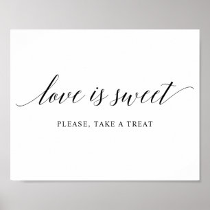 Affiche Mariage de typographie noire "TREAT"