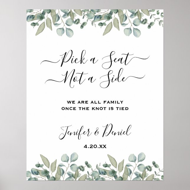 Affiche Mariage de verdure Eucalyptus (Devant)