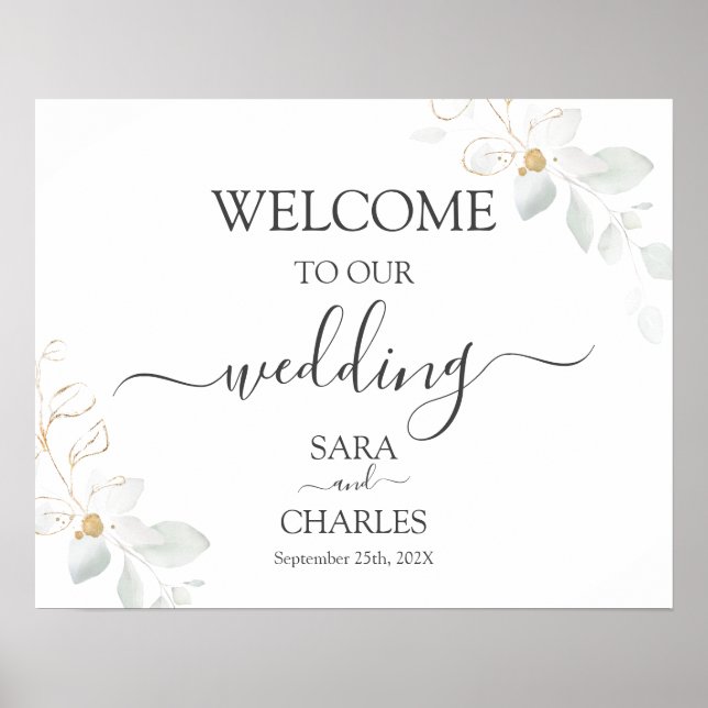 Affiche Mariage de verdure minimaliste (Devant)