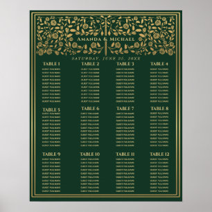 Affiche Mariage d'épée médiévale verte