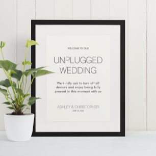 Affiche Mariage d'événements débranché minimaliste moderne