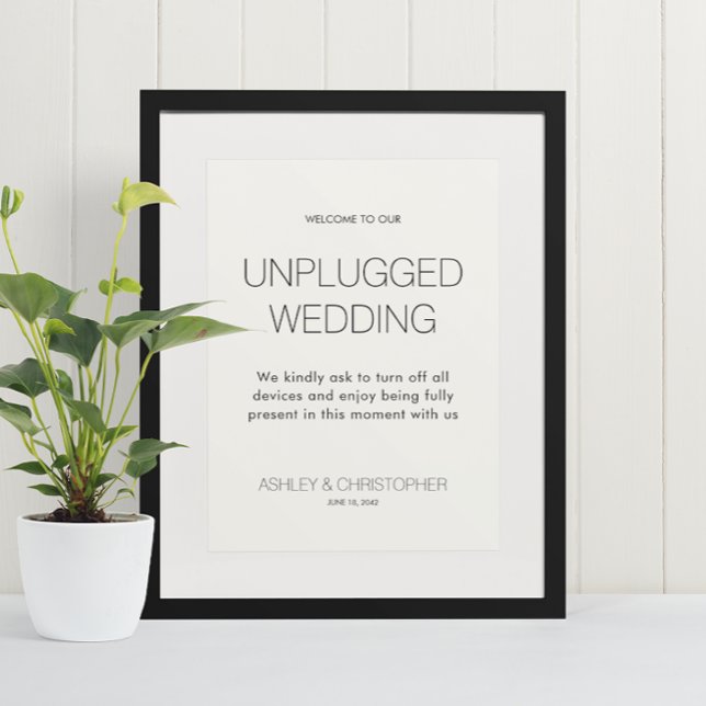 Affiche Mariage d'événements débranché minimaliste moderne (Créateur téléchargé)