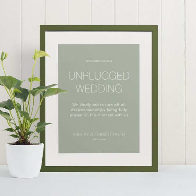 Affiche Mariage d'événements débranché minimaliste moderne (Créateur téléchargé)