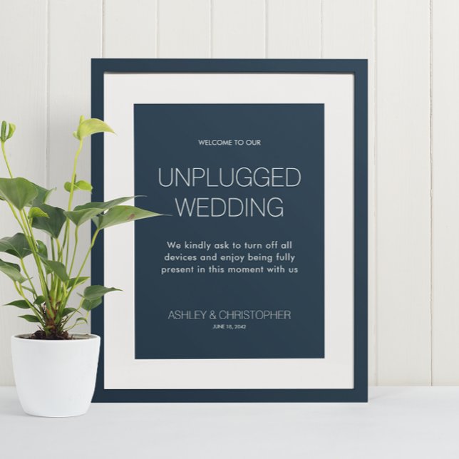 Affiche Mariage d'événements débranché minimaliste moderne (Créateur téléchargé)