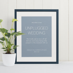 Affiche Mariage d'événements débranché minimaliste moderne