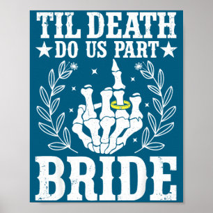 Affiche Mariage d'Halloween jusqu'à ce que la mort nous sé