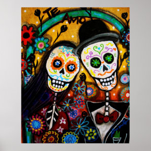 AFFICHE MARIAGE DIA DE LOS MUERTOS