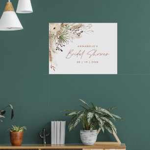 Affiche Mariage économique élégant moderne avec herbe de p