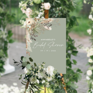 Affiche Mariage économique élégant moderne avec herbe de p