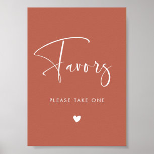 Affiche Mariage élégant et moderne en argile rouge Symbole
