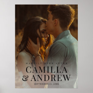 Affiche Mariage élégant photo moderne