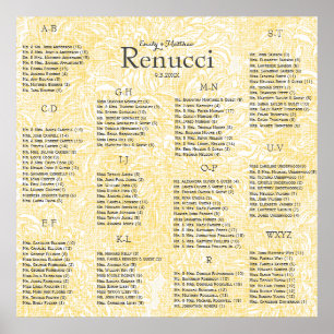 Affiche Mariage en fleur Dahlia jaune Iris