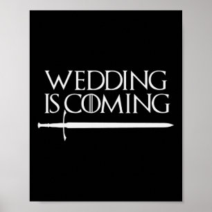 Affiche Mariage Est En Train De Venir Drôle Hen & ; Fêt