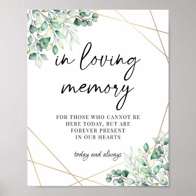 Affiche Mariage Eucalyptus En Souvenir Aimant (Devant)