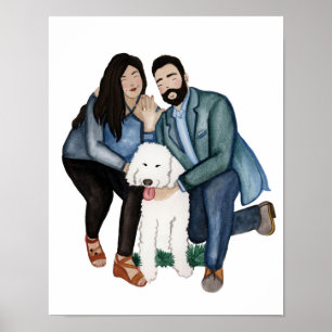 Affiche Mariage fiançailles Couple Portrait Imprimer