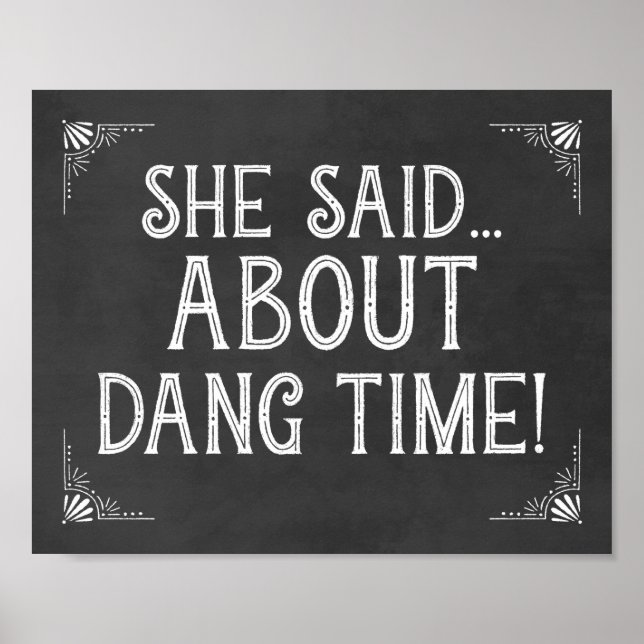 Affiche Mariage Fiançailles Photo Prop Signal Elle a dit O (Devant)