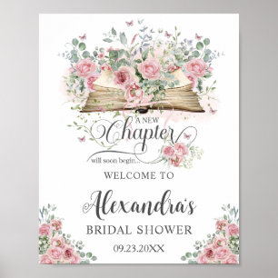 Affiche Mariage Fleur Rose Pâle Livre Nouveau Chapitre Bab
