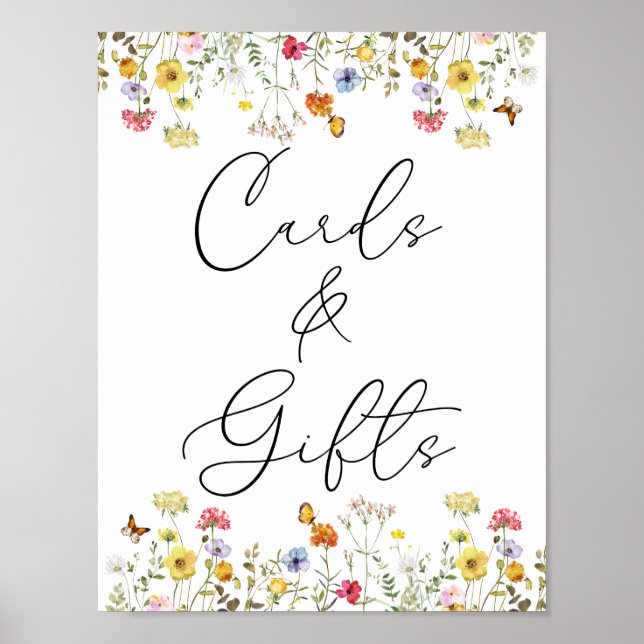 Affiche Mariage fleur sauvage Botanique Cartes et Cadeaux (Devant)