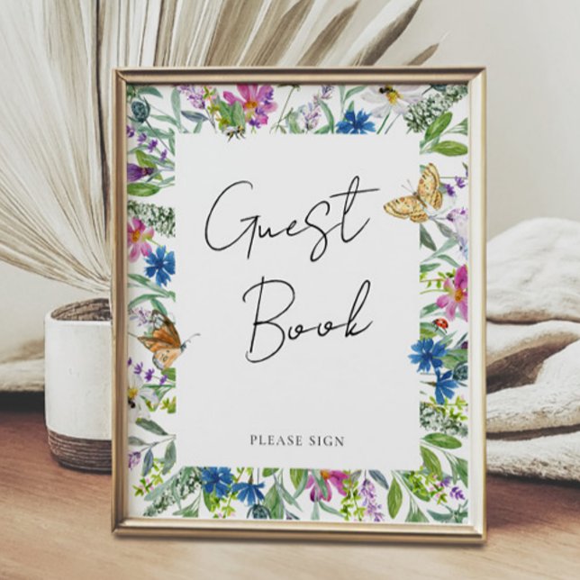 Affiche Mariage Fleur sauvage de printemps coloré (Créateur téléchargé)