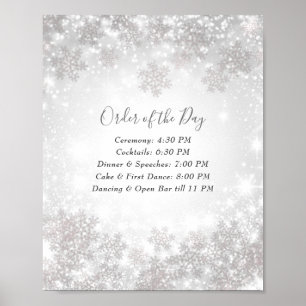 Affiche Mariage Flocons de Neige au Pays des Merveilles d'