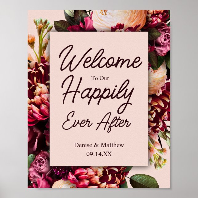 Affiche Mariage floral (Devant)