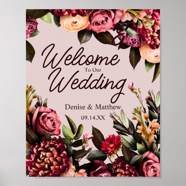 Affiche Mariage floral (Devant)