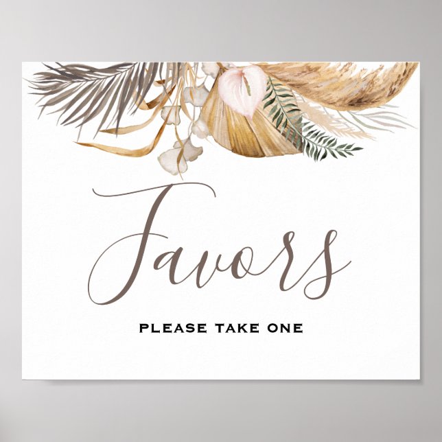 Affiche Mariage floral à feutre minimal (Devant)