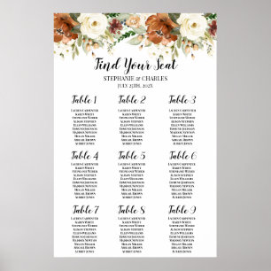 Affiche Mariage floral d'automne