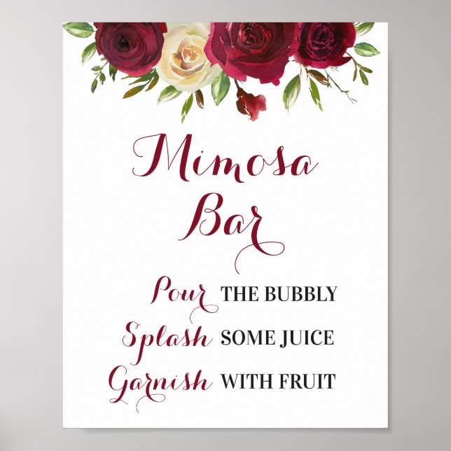 Affiche Mariage Floral de Bourgogne Bar de Mimosa Enterrem (Devant)