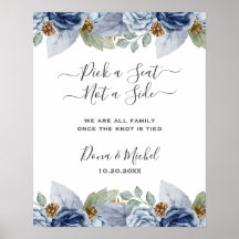 Mariage Floral d'hiver bleu rustique
