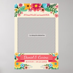 Affiche Mariage floral photo Props