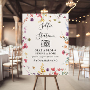 Affiche Mariage floral sauvage couleur classique Oh Snap