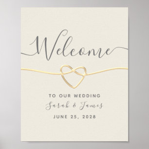Affiche Mariage Gold Calligraphy