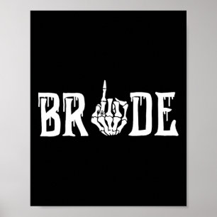 Affiche Mariage gothique de mariée de squelette vient de s