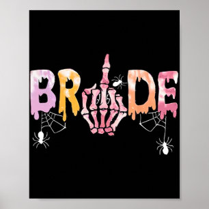 Affiche Mariage gothique Épouse squelette d'Halloween Spoo