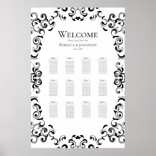 Affiche Mariage gothique noir et blanc