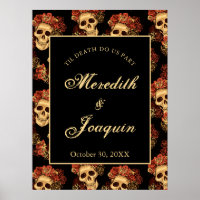 Mariage gothique personnalisé de bienvenue Hallowe