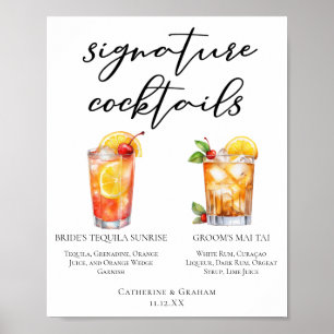 Affiche Mariage Groom Beach Mariage Signature Cocktails Me