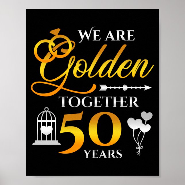 Affiche Mariage Homme Anniversaire de Mariage 50 Ans Ensem (Devant)