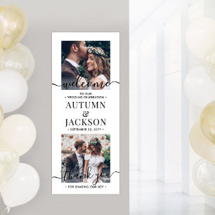 Affiche Mariage imprimable Accueil moderne simple deux pho