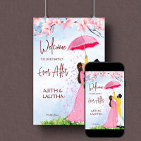 Mariage indien signe de bienvenue couple avec para