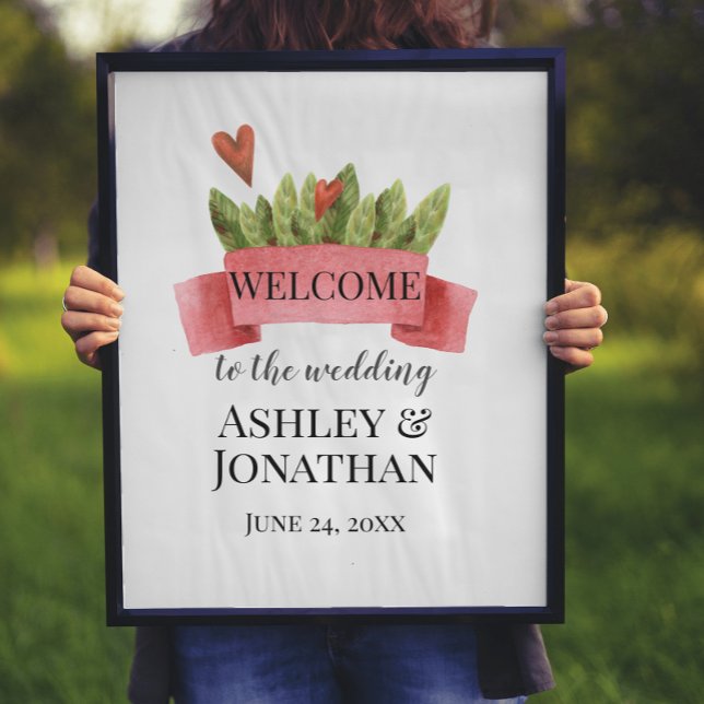 Affiche Mariage informel moderne Bienvenue (Créateur téléchargé)
